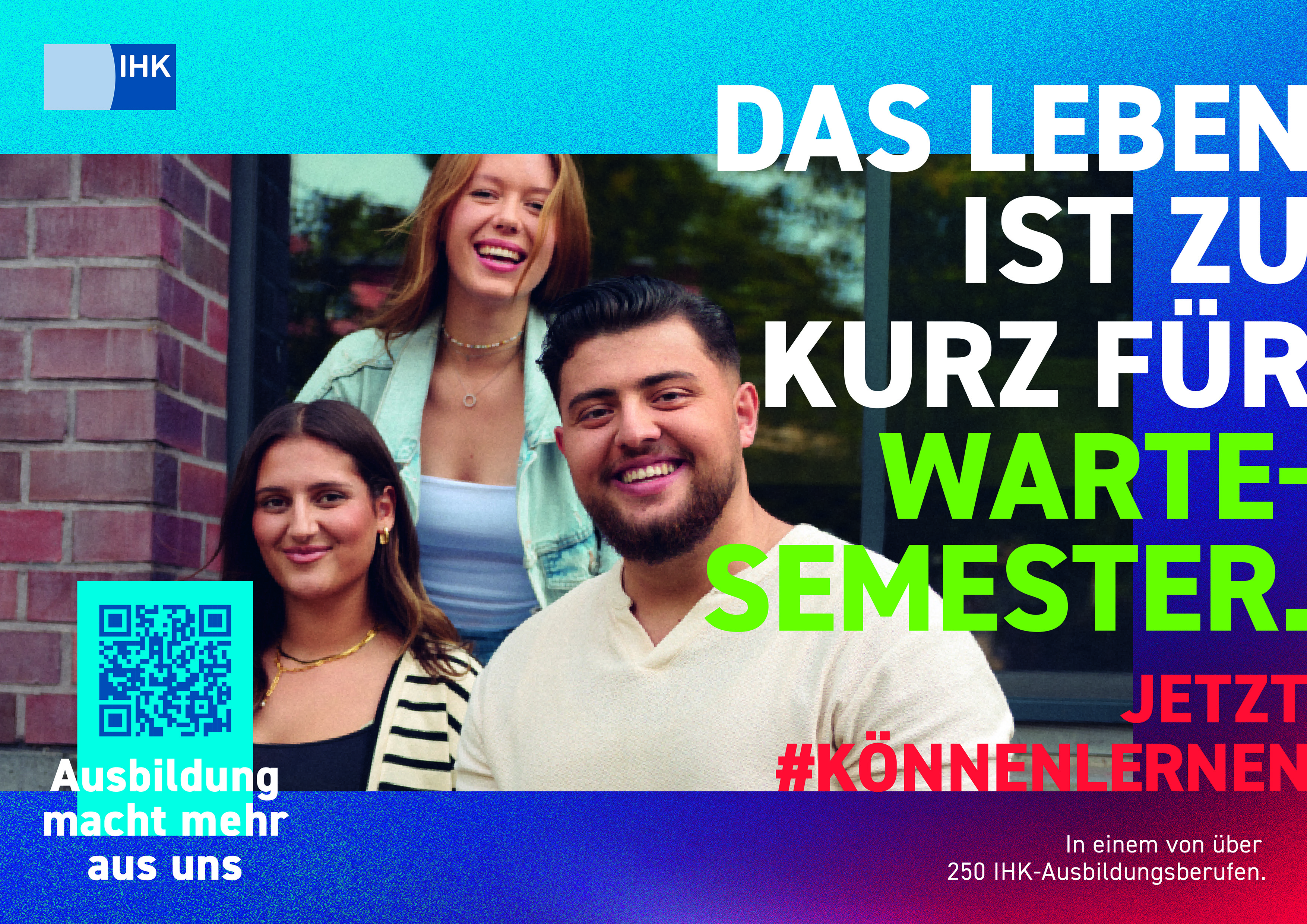 #Könnenlernen Gruppe mit Schrift