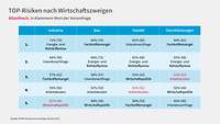 Grafik zu den Top-Geschäftsrisiken der Unternehmen, Konjunkturumfrage Herbst 2023
