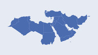 Karte von Nordafrika, Nah- und Mittelost