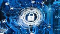 Cybersecurity: lock on circuit boards
