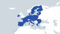 EU Karte mit Nachbarstaaten
