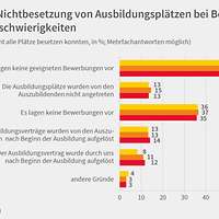 Grafik Gründe Nichtbesetzung Ausbildungsumfrage 2024