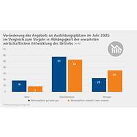Grafik Angebotsveränderung Ausbildungsumfrage 2025