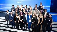 Gruppenbild der Bundesbesten aus Bayern 