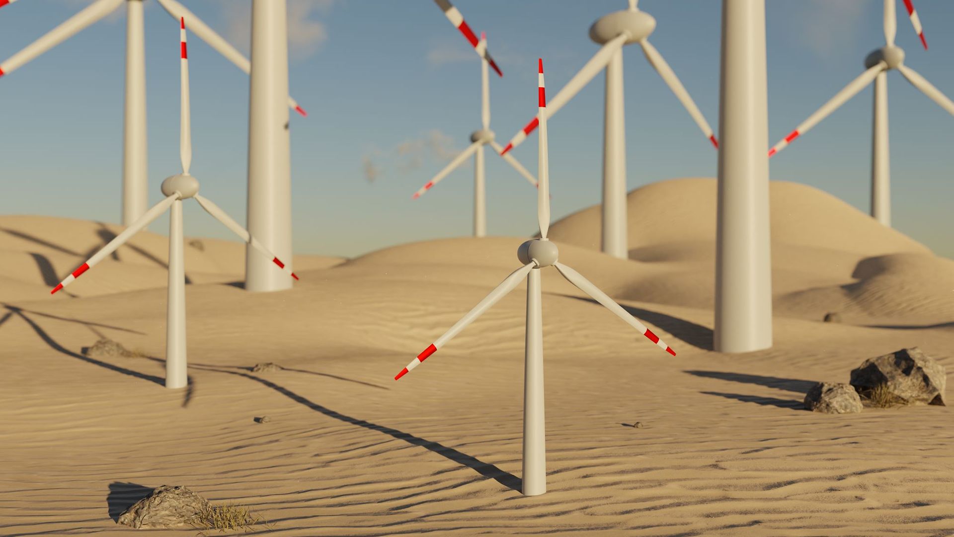 Windräder im Sandkasten
