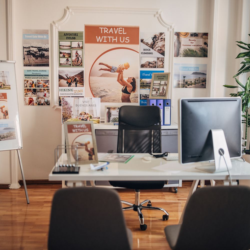 Reisebüro von innen