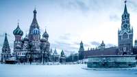 Der Kreml in Moskau, Sitz des russischen Staatspräsidenten, im Winter