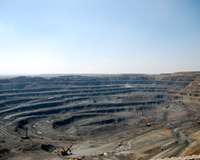 Abbau Seltener Erden in China: Mine in Baiyun'ebo or Bayan Obo in der Mongolei