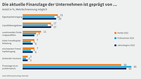 Grafik zur Konjunkturumfrage Herbst 2022, Kfz Finanzprobleme