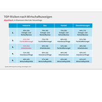 Grafik zur Konjunkturumfrage Jahresbeginn 2023, Top-Risiken 