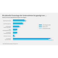 Grafik zur Konjunkturumfrage Jahresbeginn 2023, Finanzlage 