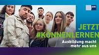 #Könnenlernen Gruppe mit Schrift
